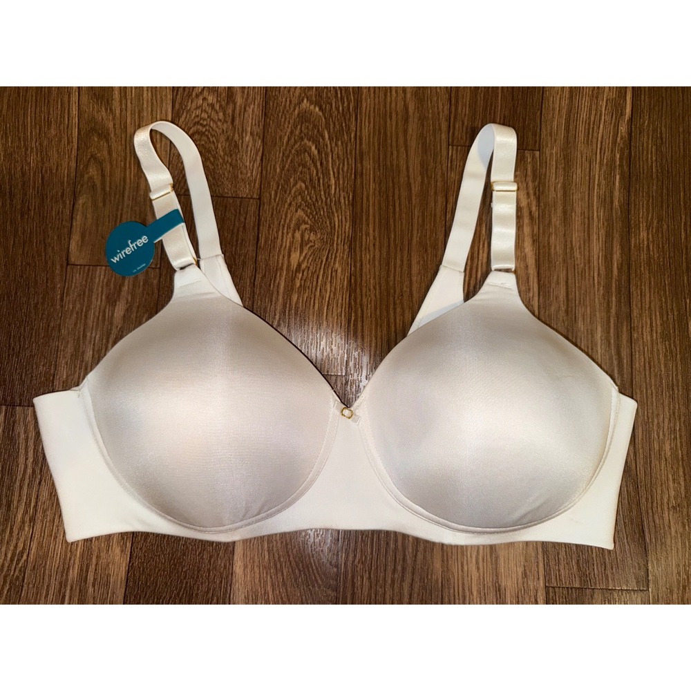 Vanity Fair 72345 Wirefree Full Coverage Bra Cream Off White 38B NEW